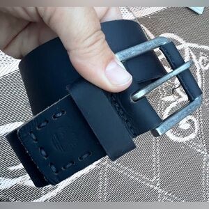 Timberland Mens Leather Belt Casual Dress Durable Strap Metal Buckle Size 36